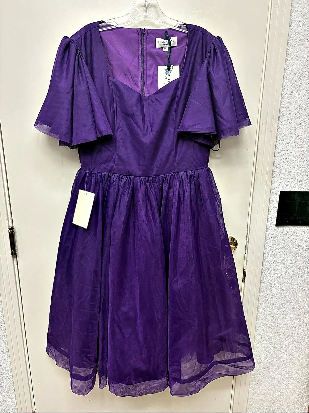 Jessakae Purple Midi Dress Size XL NWT